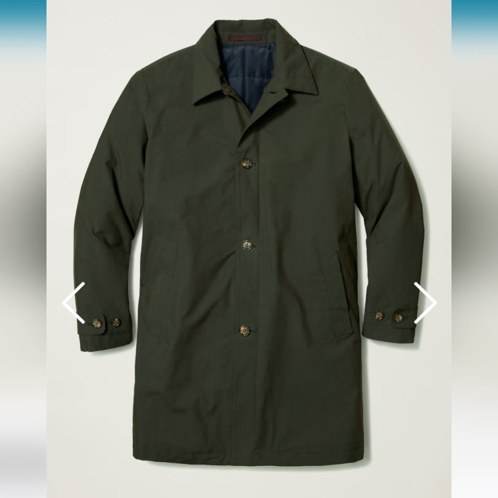 Bonobos Lined Mac Jacket Navy (size medium)